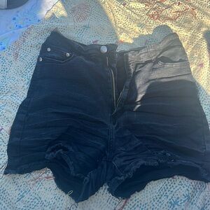 Black High Wasted Shorts
